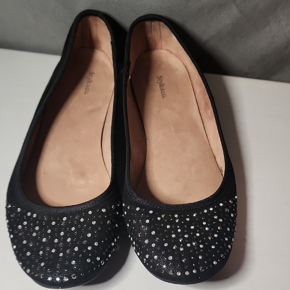 Style & Co. Black Sparkle Flats